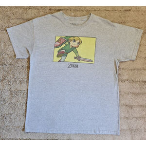 The Legend Of Zelda Link Graphic T-Shirt Size L Grey